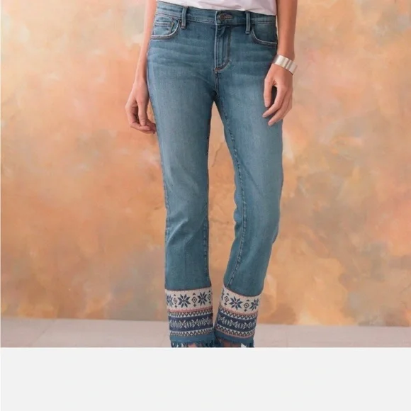 Driftwood Scandia Colette Women's Blue Embroidered Jeans - Picture 1 of 6